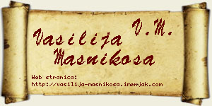 Vasilija Masnikosa vizit kartica